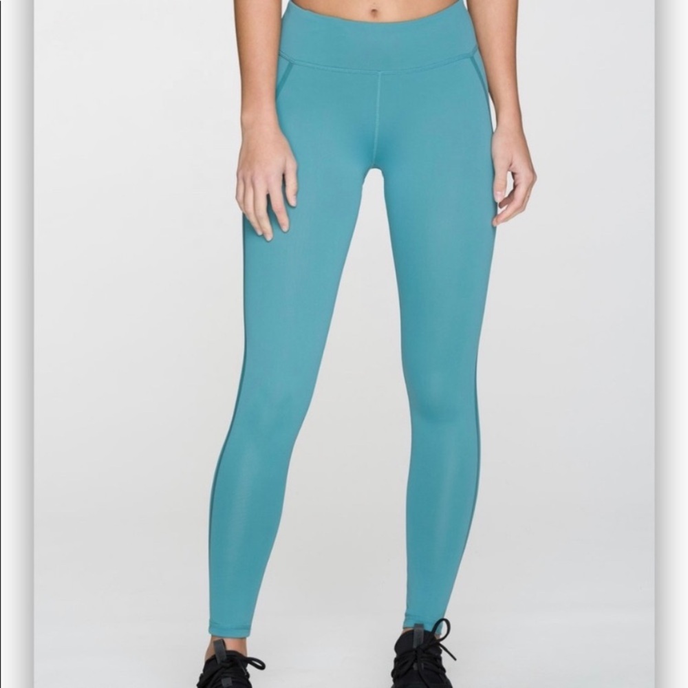Industry Stellar Leggings Full Length Tights Activewear gym workout teal green
